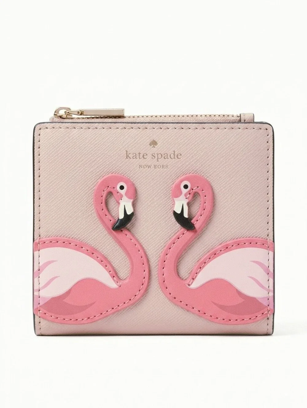 kate spade By The Pool  Flamingo Adalyn Saffiano Leather Wallet